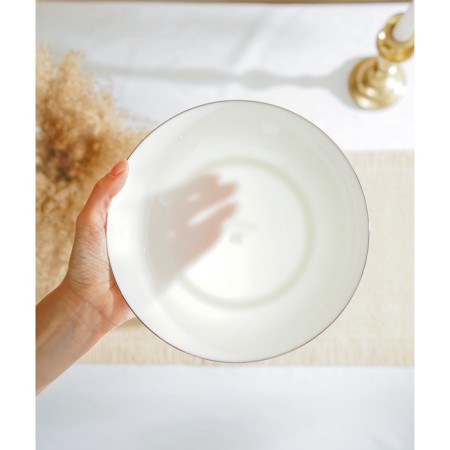Sl Home “Cascon” plates, d = 20 cm, set 2 pcs, bone porcelain, white-10