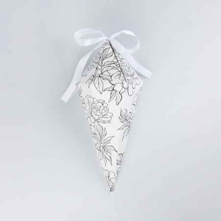 Carriage - hexagon for flowers "Contour flowers", white, 15 x 35 x 15 cm-4