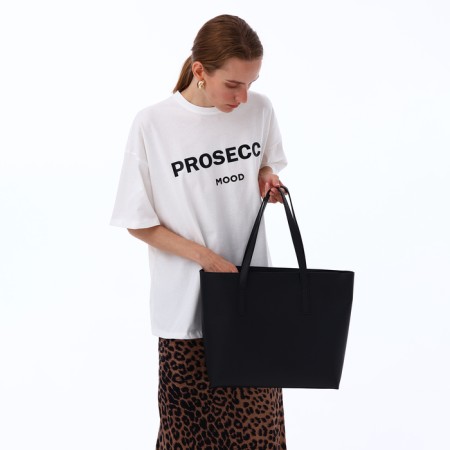 Female bag Textura, chover, large size, black color-10