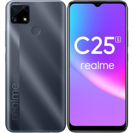 Smartphone Realme C25S, 6.5 ", LCD, 2 SIM, 4 GB, 64 GB, 48 MP, 8 megapixels, 6000 mAh, NFC, gray