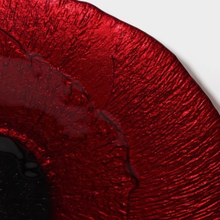 Glass Serving "Flora", d = 33 cm, red color-2