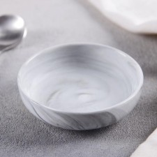 Ceramic “Marble” carminum, 100 ml, d = 8 cm, gray color