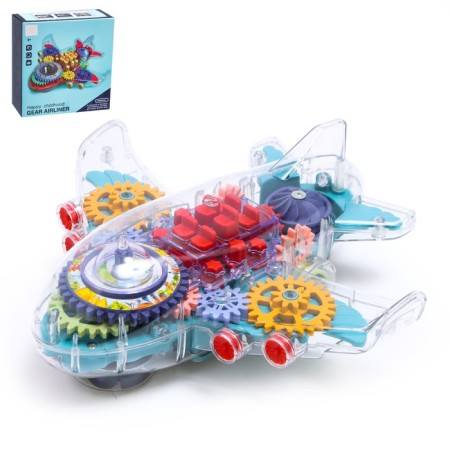 The gear aircraft, light and sound, works from batteries