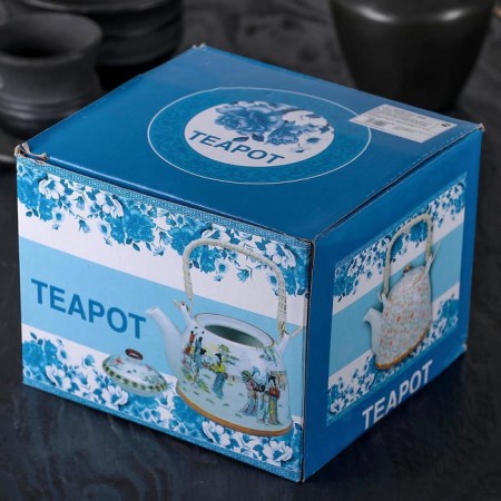 Keramic teapot with a metallic sieve "Vera", 900 ml-6
