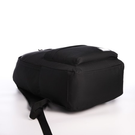 Youth backpack from lightning textiles, 3 pockets, headphone opening, black color-4