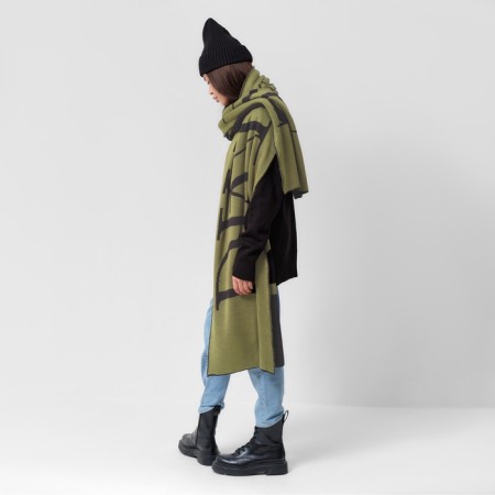 Female Bilateral Mist Khaki, Size 47*226cm-3