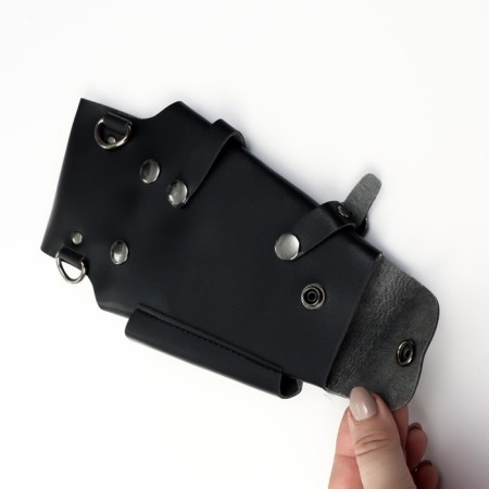 Bag for the master, 23 × 12 cm, belt length 119 cm, black color-5