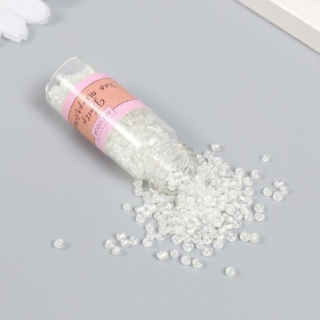 8/0 beads in the bottle "Transferic" glows under UV blue 20 g 6x2x2 cm-1