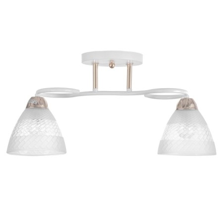 Linda chandelier 2x60W E27 white, gold 47x16x23cm-4