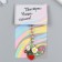 Metal keychain, enamel "Strawberry with flowers" 9x3 cm