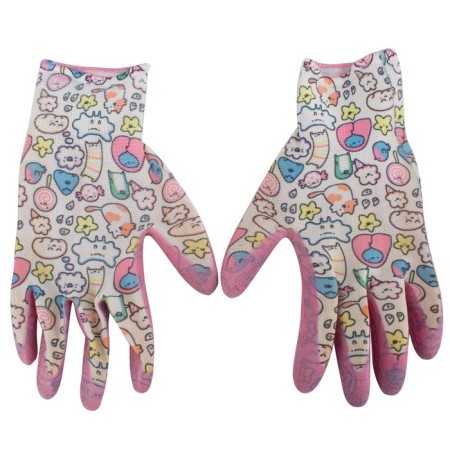 Garden children's gloves, polymer coating, "cloud", Garden Show-1
