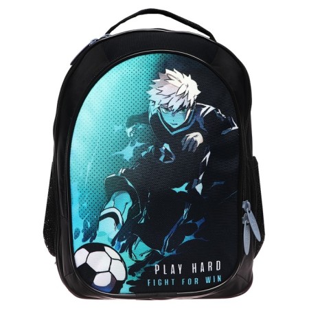 School backpack, 37 x 27 x 16 cm, ergonomic back, calligrata b "Anime football"-6