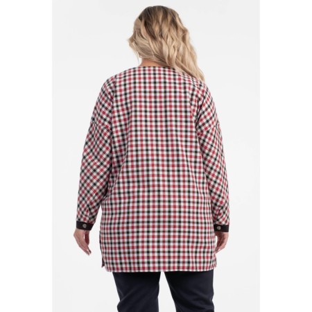 Women's tunic, size 52, red color-8