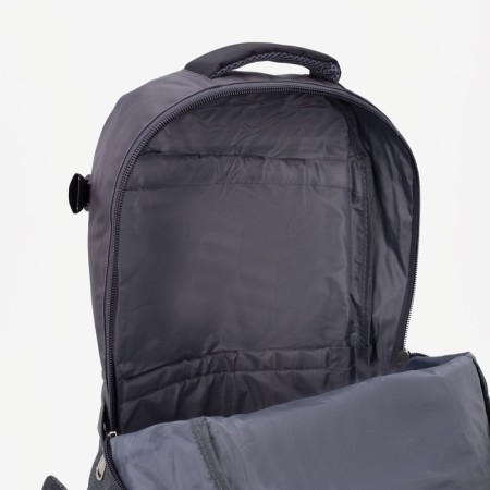 Tourist backpack on lightning with extension, 2 departments, 4 pockets, black color-4