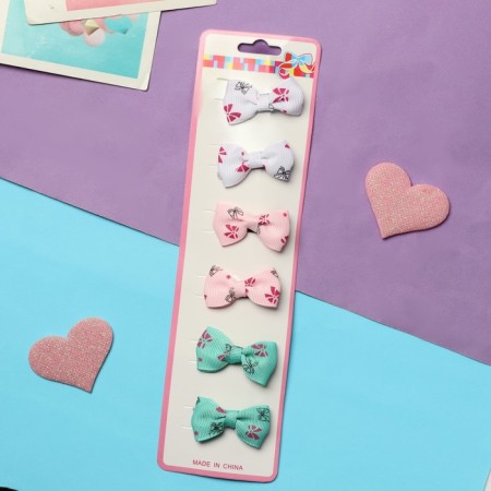 Hair clamp "Bow" bow, 4.5 cm, mix-2