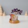 Suvenir glass, metal "tree under the protection of toad" 18 stones, purple 5.5x5x9 cm