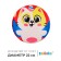Children's ball zabiaka "cat", d = 22 cm, 60 g, red color