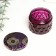 Bank for candles glass with a lid "Sot" Fiolet 5x7x7 cm, mix