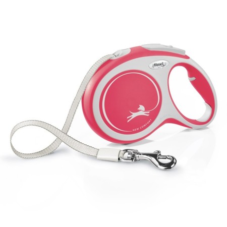 Roulette Flexi New Line Comfort L (up to 50 kg) tape, 8 m gray/red