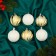 Set of balls plastic D-5.5 cm, 6 pcs "Winter Lighting" white gold