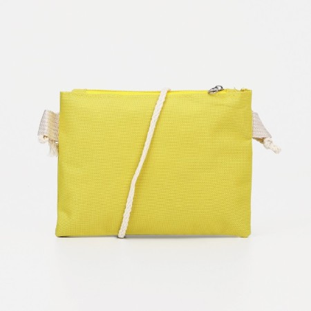 Set of backpacks on lightning from textiles, cosmetic bag, pencil case, yellow color-9