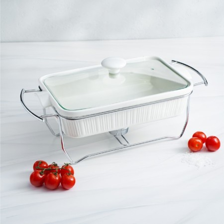Marmite of heat -resistant ceramics rectangular Magistro "Estet", 2 l, 31 × 19 × 11 cm-10