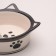 Ceramic bowl "Wintering cat" 200 ml 11 x 4.8 cm, white-black,