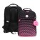Youth backpack 40 x 28 x 16 cm, Grizzly, ergonomic back, laptop compartment, black/pink