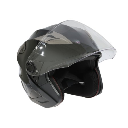 The helmet open with two visors, size XL (60-61), model-BLD-708E, black glossy-3