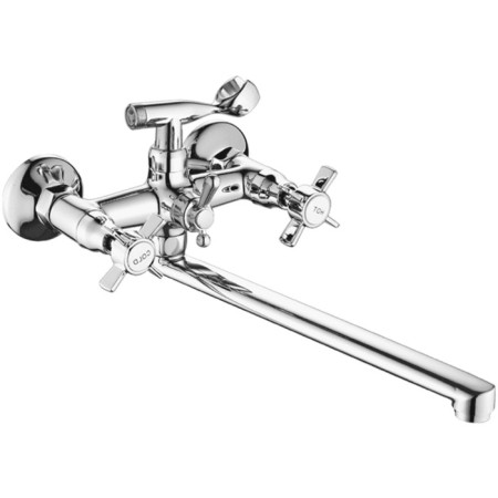 Fashun A2124 bath mixer, two -wound, pour 320 mm, with a shower set, chrome