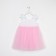 Dress elegant children's KAFTAN, p. 34 (122-128 cm), white/pink