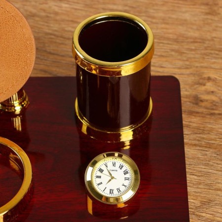 Table set 4V1 with a business card holder, red tree-3