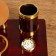 Table set 4V1 with a business card holder, red tree