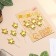 A set of candles for the cake. 5 pcs "Air Ball. Star", golden