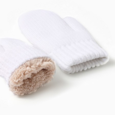 Baby mittens minku, white color, 19 cm-2