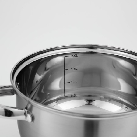 Grette stainless steel pan, 2.3 l, d = 18 cm, with a lid, the capsule, induction-4