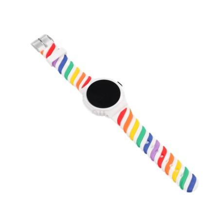 Watch is an electronic watch, silicone strap-4
