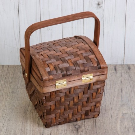 Stamnka chest, with a lock, 16 × 16 × 25 cm, veneer-3