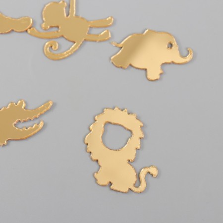 Decor for creativity plastic mirror "animals of Africa" ​​set 6 pcs-1