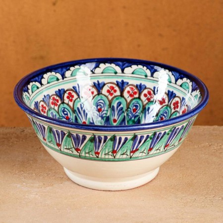 Rishtan ceramics "Patterns", 18 cm, big, mix-2