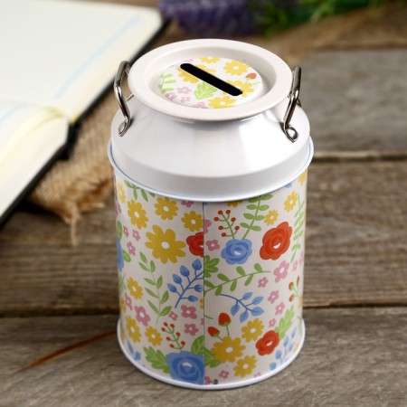 Piggy bank Metal "Flower Polyanka" MIX 13x8x8 cm-2