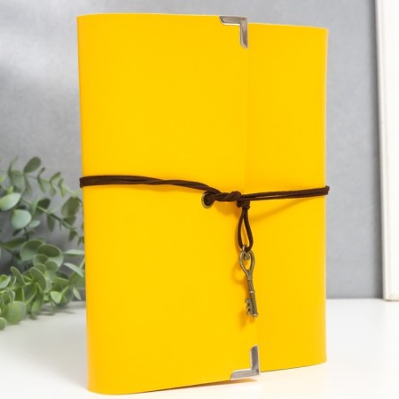 Photo album 30 sheets "bright yellow" leatherette (on rings) 22.5x18x3 cm-3