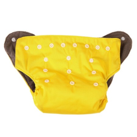 Panties-scammer, reusable, carbon-bamboo fabric, yellow color, from 0-36 months.-4