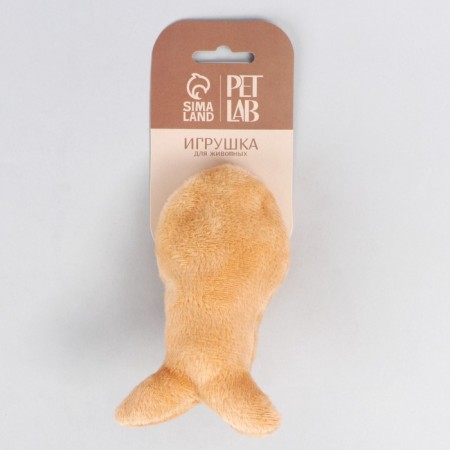 A cat's toy "fish" with a cat's mint, beige-3