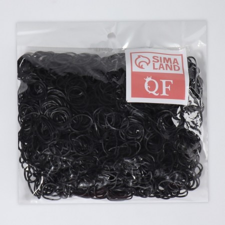 Silicone gum for hair, set, d = 1.5 cm, 100 g, black color-2
