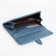 Women's wallet on the button, blue color