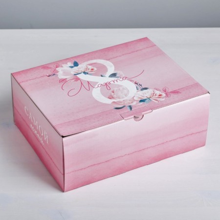 Box - Penal, Gift packaging, “Since March 8!”, 30 x 23 x 12 cm