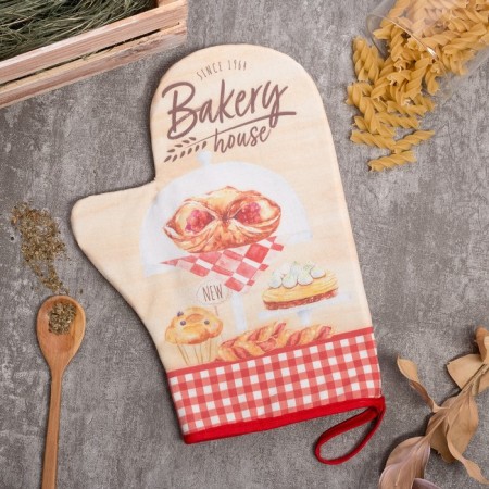 Bakery house mittens-seizure 20x28cm, sarzha, 100% cotton, gut 250g/m2
