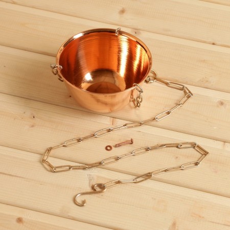 Grass and Himalayan salt bowl suspended with a dispenser d = 12cm, v = 0.4l-3