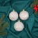 Set of balls plastic D-8 cm, 3 pcs "Xavier" white-blue